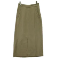green label relaxing グリーンレーベルリラクシング スリット ナローロングスカート size38/グレージュ