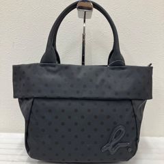 agnes b. アニエスベー ビッグロゴ総柄 ファブリックトートバッグ 