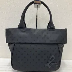 2155　agnes b. VOYAGE　アニエスベーボヤージュ　トートバッグ　ハンドバッグ　グレー　ドット　水玉　レディース　ナイロン　エナメル　ロゴ　シンプル　きれいめ　カジュアル　ポケット多数