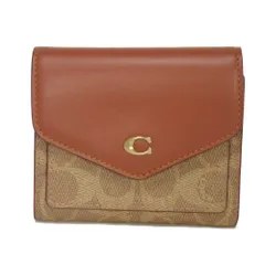 COACH コーチ ウィン スモール ウォレット  現行 Cマーク Cロゴ カラーブロック ラスト ベージュ ボルドー 札入れ カードケース コインケース 未使用 シグネチャー タン 三つ折り財布 C2329