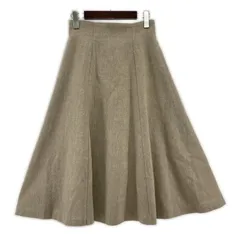 PROPORTION BODY DRESSING プロポーションボディ ドレッシング ラメ フレアロングスカート sizeM/ベージュ