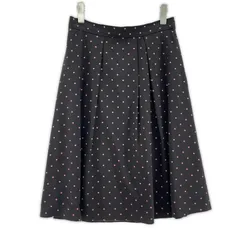 Reflect リフレクト ドット柄 フレアスカート size13/ダークネイビー×ピンクのサムネイル
