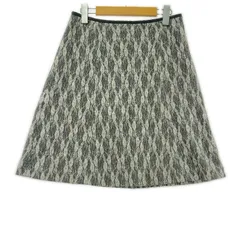 NATURAL BEAUTY BASIC ナチュラルビューティーベーシック レース柄 ミディ丈スカート sizeM/グレー系