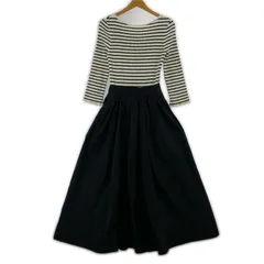 Mila Owen ミラオーウェン  ドッキング ボーダーワンピース size0/ブラック系