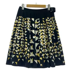 Reflect リフレクト 総柄 プリーツスカート size11/ブラック系