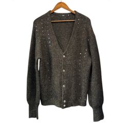 MARNI マルニ ストライプオーバーサイズカーディガン 38 ネイビー
