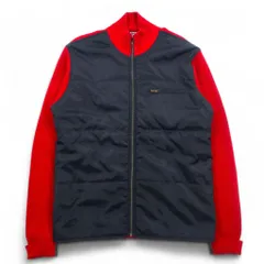 POLO JEANS CO. RALPH LAUREN 90年代 ナイロン切替 ドライバーズニット ジャケット M レッド