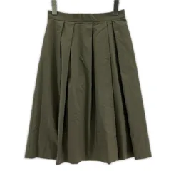UNTITLED アンタイトル タックスカート size2/カーキ