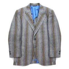 Vintage 80s Blazer Mr. Rough Rider × BROADHEAD & GRAVES 80年代 ジャガード 2B テーラードジャケット M マルチストライプ