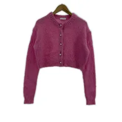 MADISON BLUE マディソンブルー パールボタン ニットカーディガン size00(XS)/ピンク