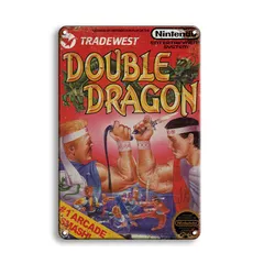 新品 ダブルドラゴン ブリキ看板 レトロ ゲーム インテリア ビンテージ 壁飾り ディスプレイ 雑貨 Double Dragon