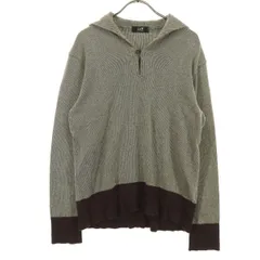 美品 23ku HOMME ニジュウサンクオム 長袖 ショールカラー コットン ニット 46 ブラウン メンズ 古着のサムネイル