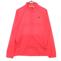 asics アシックス ワンポイントロゴ 長袖 ウインドブレーカー M レッド系 レディース 古着のサムネイル
