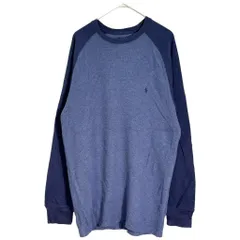 Polo by Ralph Lauren ポロ ラルフローレン 長袖サーマルＴシャツ ネイビー(メンズ L)中古 古着 X8430