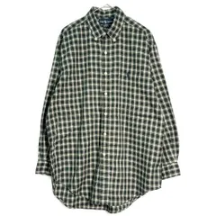 Polo by Ralph Lauren ポロ ラルフローレン YARMOUTH ボタンダウン 長袖シャツ チェック グリーン(メンズ 16)中古 古着 X9759