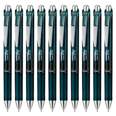 新品 ぺんてる ボールペン ゲルインキ エナージェル ノック式 0.7mm 0 BL77A2-SA インディゴブラック 10本