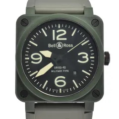 ベル＆ロス Bell＆Ross BR03-92-CK ミリタリー セラミック グリーン 自動巻き メンズ 美品 D#147057 腕時計のサムネイル
