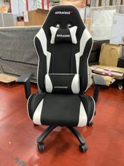 SG様 【美品】AKRacing ゲーミングチェア ブラック×ホワイト - メルカリ