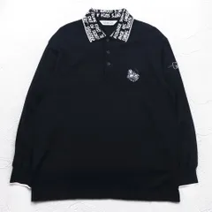 GREEN CLUBS × Warner Bros 90年代 長袖ポロシャツ XL ブラック 鹿の子 Looney Tunes シルベスターキャット 日本製