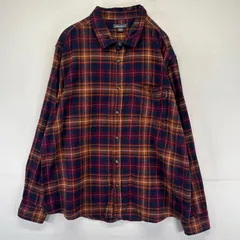 古着 エディー・バウアー Eddie Bauer 長袖シャツ ネルシャツ ワンポイントロゴ 大きいサイズ 2XL  チェック メンズ