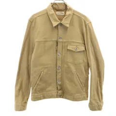 nano universe ナノユニバース カラー デニムジャケット ベージュ ジージャン ストレッチ メンズ 古着