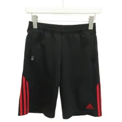 アディダス adidas ショートパンツ ハーフパンツ ジャージ キッズ 子供服 イージー ロゴ 刺繍 130 黒 ブラック /XZ ■GY58