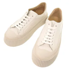 未使用品 ジルサンダー プラットフォーム 厚底 サイズ39 レザー ラバー ベージュ スニーカー 1533 JIL SANDER メンズのサムネイル