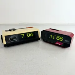 【ジャンク】CITIZEN シチズン 8RD104 パタパタ 時計 置時計 昭和 レトロ 赤 目覚まし時計
