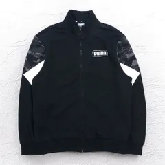 PUMA トラックジャケット ジャージ L ブラック コットン Rebel Camo Full-Zip 587058-01