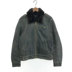 MARC JACOBS マークジェイコブス ヴィンテージ加工レザージャケット サイズ：46 ビーバーファー付き/牛革    ブラック メンズ / 240001175393