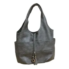 anyFAM エニィファム トートバッグ PUレザー ダークグレー