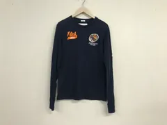 本物アバクロンビー&フィッチAbercrombie&Fitchアバクロコットンワッペン長袖ロンTシャツメンズサーフアメカジミリタリーワークスケーターストリートビジネススーツゴルフ紺ネイビーS