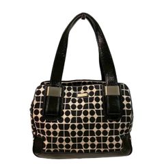kate spade トートバック キャンバス レザー 総柄 ブラック 肩掛け