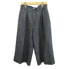 クレージュ courreges ワイドハーフパンツ ガウチョパンツ タック 38 紺 ネイビー /XZ ■ECA004