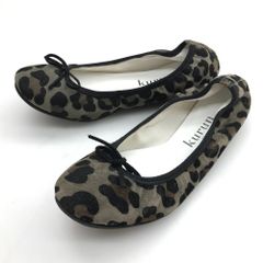 お値下げ♡美品♡kurunクルン23.0cm レオパード柄グレー系バレエ