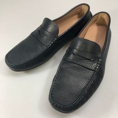 美品✨FERRANTE/フェランテ 24.0cm コインローファー ネイビー - メルカリ
