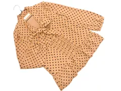 CLEAR IMPRESSION クリアインプレッション ドット ボウタイ ブラウス シャツ size2/茶ｘ黒 ■◇ レディースのサムネイル