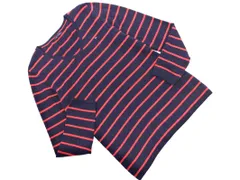 TOMMY HILFIGER トミーヒルフィガー ウール混 ボーダー 長袖 ニット セーター sizeM/濃紺ｘ赤 ◇■ メンズ