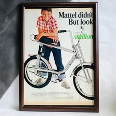 ビンテージ 　広告　ポスター 『 Stallion 自転車 65’ 』　 50's・60's　オリジナル　当時物　額付きアメリカ 輸入雑貨　ヴィンテージ　ノベルティ　アドバタイジング　レトロ　( AZ188 )のサムネイル