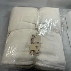 【未使用】無印良品 あったか綿毛布 アイボリー シングルサイズ 140＊200㎝　パール部分に吸湿性のある綿を使った機能性毛布のサムネイル