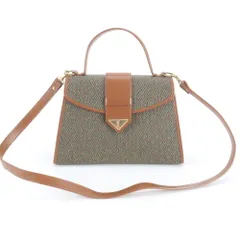 美品 ヴィンテージ YSL イヴ サンローラン 三角ロゴ レザー 2WAY ショルダーバッグ 斜め掛け ハンド レディース MEE DW18-8【中古】