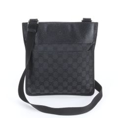 GUCCI ショルダーバッグ GGキャンバス 斜め掛け ボックス 黒 937 GUCCI