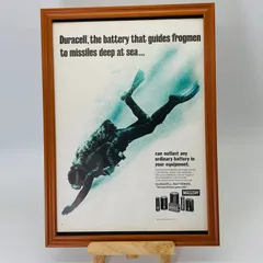 ビンテージ 広告　ポスター 　『 デュラセルバッテリー 』 1960's　※当時物　アメリカ 輸入雑貨　ヴィンテージ　フレーム付　　アドバタイジング レトロ　 .( AZ1029 )のサムネイル