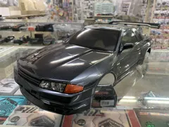 塗装済みボディ タミヤ 1/10 ウイング付 NISSAN スカイライン R32 カーボン調ボンネット ガンメタのサムネイル