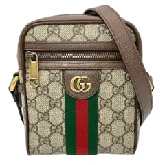 グッチ GUCCI オフィディア ミニ メッセンジャーバッグ ショルダーバッグ GGスプリームキャンバス 598127 ベージュ レディース【中古】