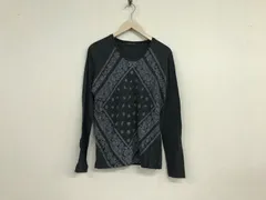 本物モルガンオムMORGANHOMMEコットンペイズリー柄プリント長袖ロンTシャツメンズサーフアメカジミリタリーワークスケーターストリートビジネススーツゴルフグレーLのサムネイル