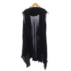 ヨウジヤマモト YOHJI YAMAMOTO 14G 1P HOODED PALETTE CD カーディガン ロング ノースリーブ フード 2 黒 FZ-K13-091 /BMのサムネイル