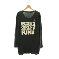 ヒステリックグラマー HYSTERIC GLAMOUR ガール 長袖 Tシャツ カットソー F ブラック /HK ■OS