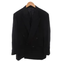 ランバン LANVIN ヴィンテージ テーラードジャケット ブレザー ウール ダブル R48-45 紺 ネイビー /FF ■GY50
