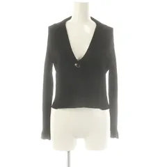 スーパービューティ Super Beauty カーディガン ニットジャケット クロップド 42 ブラック /ES ■OS